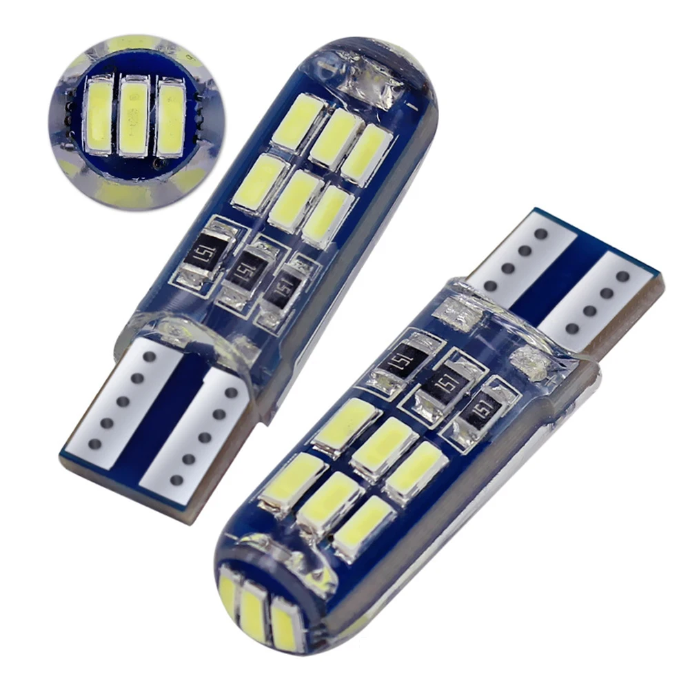 2Pcs T10 4014 W5W Heat-resistant LED Silicone Light License Plate Waterproof Light Clearance Lamp Car Bulb Indoor Position Light 
2Pcs T10 4014 W5W Heat-resistant LED Silicone Light License Plate Waterproof Light Clearance Lamp Car Bulb Indoor Position Light