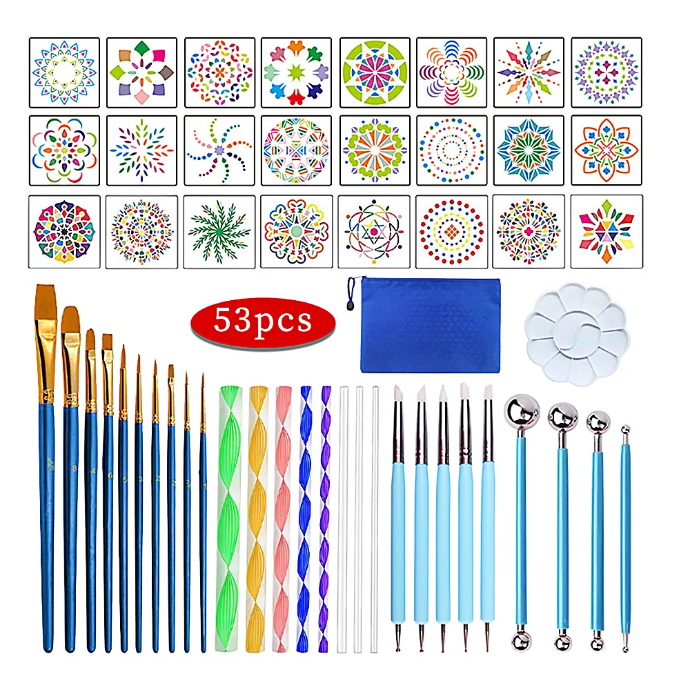 DIY Mandala Dotting Tools Set Portable Multifunction Embossing Dot Kit Dotting Pens Brush Acrylic Rods for Painting Rocks
DIY Mandala Dotting Tools Set Portable Multifunction Embossing Dot Kit Dotting Pens Brush Acrylic Rods for Painting Rocks