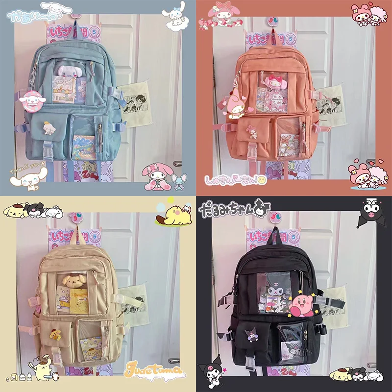 Sanrioed мультяшный Рюкзак Kawaii Cinnamoroll MyMelody Kuromi Kitty Милая Студенческая Униформа сумка школьная сумка большой емкости подарок для девочки
Sanrioed мультяшный Рюкзак Kawaii Cinnamoroll MyMelody Kuromi Kitty Милая Студенческая Униформа сумка школьная сумка большой емкости подарок для девочки