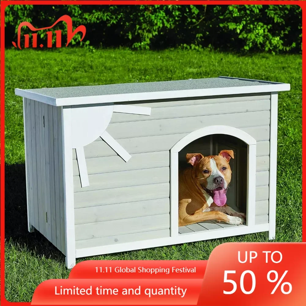 Eilio Folding Outdoor Wood Dog House, No Tools Required for Assembly | Dog House Ideal for Medium Dog Breeds, Beige (12EWDH-M)
Eilio Folding Outdoor Wood Dog House, No Tools Required for Assembly | Dog House Ideal for Medium Dog Breeds, Beige (12EWDH-M)