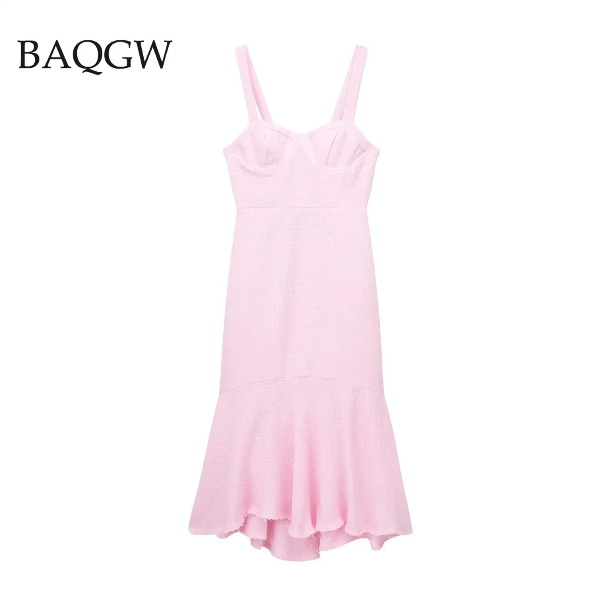 Модное женское розовое платье до середины икры BaQGW, коллекция 2023, женское платье без рукавов, однотонное тонкое платье
Модное женское розовое платье до середины икры BaQGW, коллекция 2023, женское платье без рукавов, однотонное тонкое платье