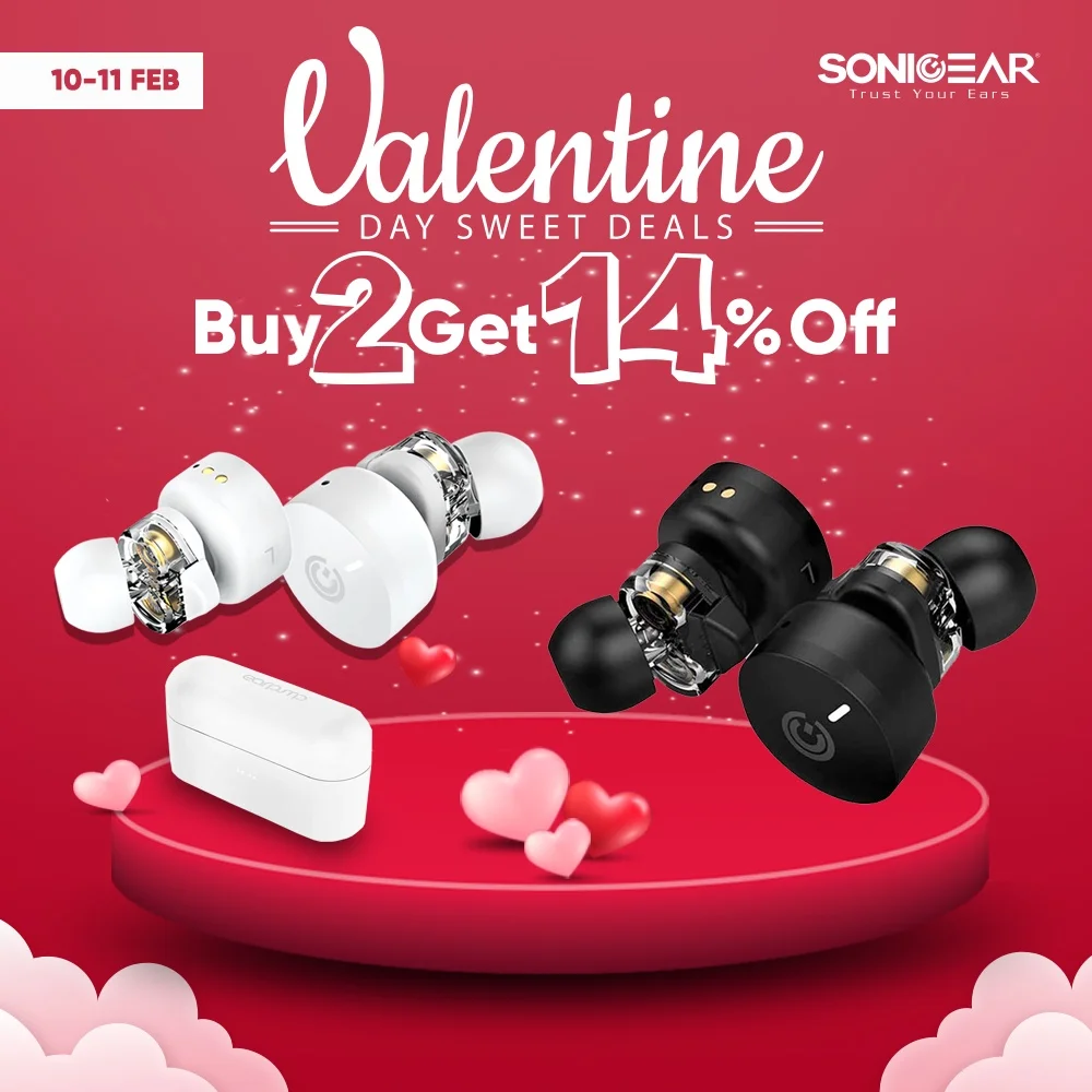 SonicGear Earpump TWS 7 True Wireless Stereo Earbud | 32 Hour Playtime | Dual Driver | IPX-4 | 1 Year Warranty
SonicGear Earpump TWS 7 True Wireless Stereo Earbud | 32 Hour Playtime | Dual Driver | IPX-4 | 1 Year Warranty