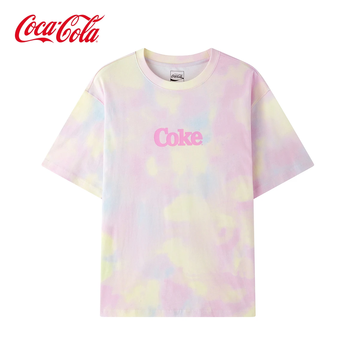 Coca Cola official round neck short sleeve men's trend tie-dyed printed loose top couple's clothes
Coca Cola official round neck short sleeve men's trend tie-dyed printed loose top couple's clothes