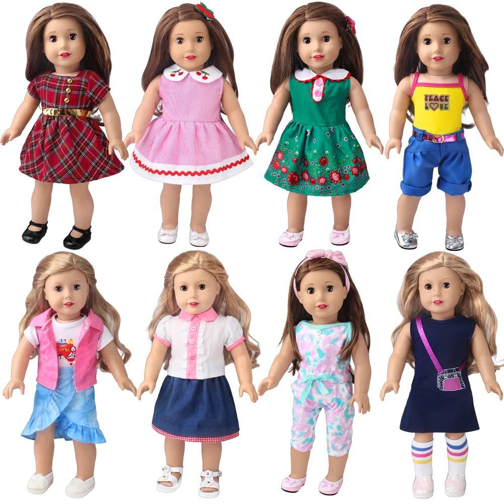 18 Inch American Doll Girl Clothes Striped Skirts, Shoes, Sunglasses & Socks for 43cm Reborn Baby Toy Accessories DIY Gift's
18 Inch American Doll Girl Clothes Striped Skirts, Shoes, Sunglasses & Socks for 43cm Reborn Baby Toy Accessories DIY Gift's