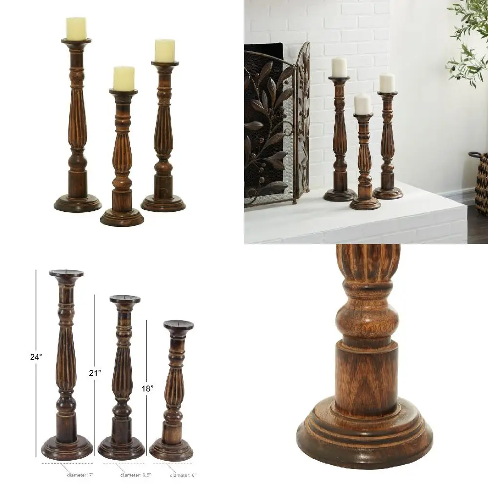 Lovely Brown Mango Wood Candle Holders Set of 3, Earthy Rustic Decoration for the Home
Lovely Brown Mango Wood Candle Holders Set of 3, Earthy Rustic Decoration for the Home