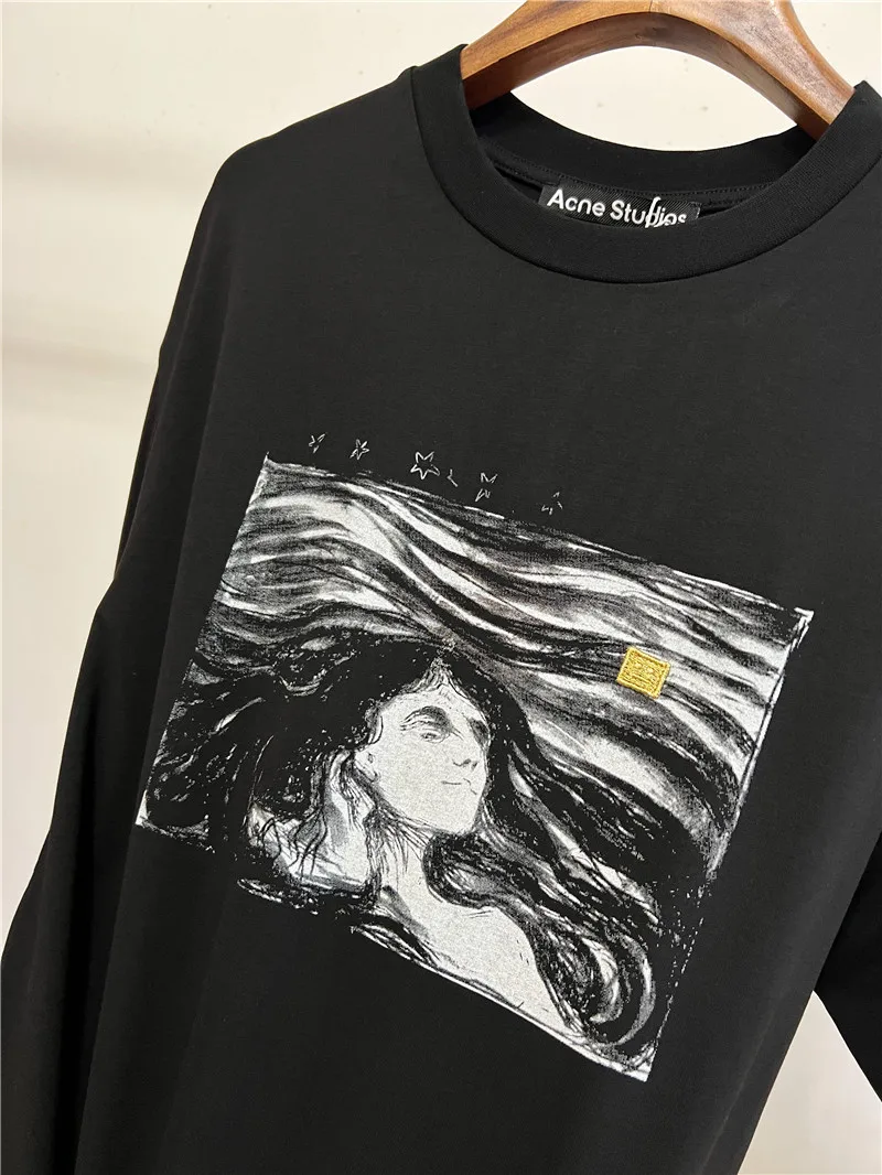 22ss new acne studios Unisex AC men's and women's same style lover smiling face print short sleeve T-shirt in the waves
22ss new acne studios Unisex AC men's and women's same style lover smiling face print short sleeve T-shirt in the waves