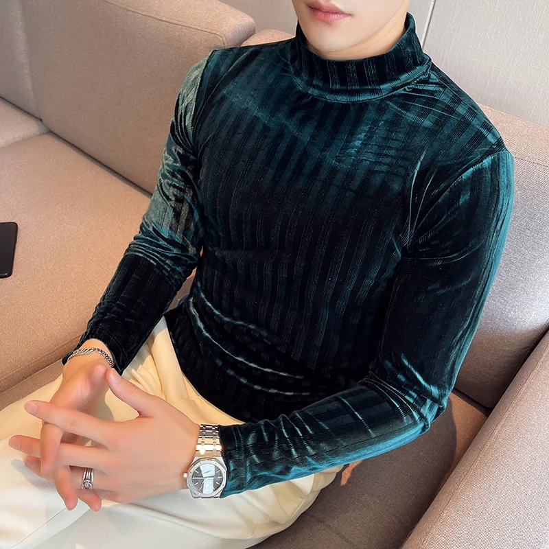 2022 Brand Clothing Men Spring High Quality Slim Long Sleeve T-shirt/Male High Collar Warm Striped Bottom Shirt Fashion T-shirts
2022 Brand Clothing Men Spring High Quality Slim Long Sleeve T-shirt/Male High Collar Warm Striped Bottom Shirt Fashion T-shirts