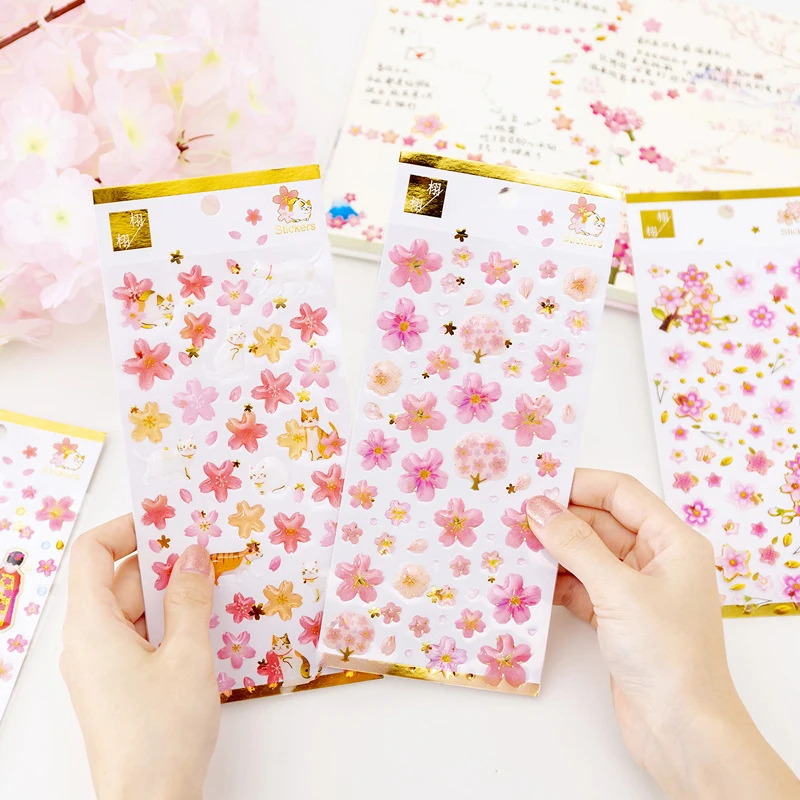 Crystal Cherry Blossom Stickers Kawaii Bronzing Stickers DIY Notebook Album Diary Scrapbooking Decoration Stationery Office
Crystal Cherry Blossom Stickers Kawaii Bronzing Stickers DIY Notebook Album Diary Scrapbooking Decoration Stationery Office