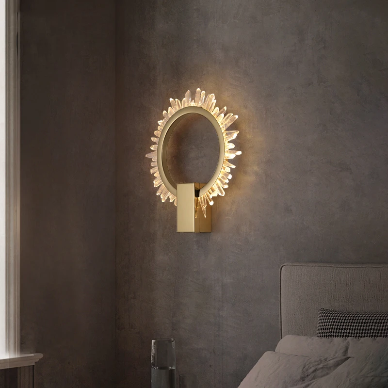 Crystal Wall Lamp Post-modern Light Luxury Creative Living room TV Background Designer Bedroom Bedside Personality LED Wall Lamp
Crystal Wall Lamp Post-modern Light Luxury Creative Living room TV Background Designer Bedroom Bedside Personality LED Wall Lamp