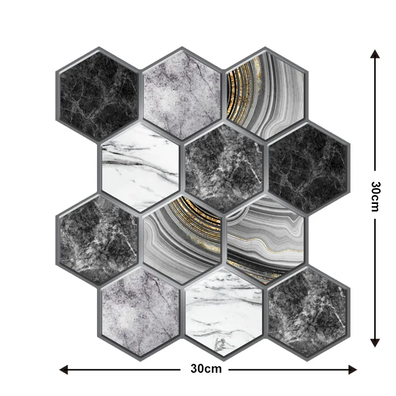 PVC Self-adhesive Marble Wall Sticker 30 * 30cm Aluminum Foil Back Glue Background 3d Printed Stcieker Waterproof Wall Paper
PVC Self-adhesive Marble Wall Sticker 30 * 30cm Aluminum Foil Back Glue Background 3d Printed Stcieker Waterproof Wall Paper