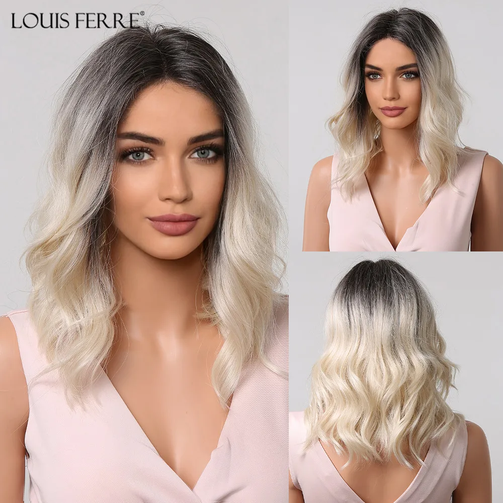 LOUIS FERRE Short Platinum Blonde Wave Wigs Ombre Light Blonde Synthetic Wig Middle Length Curly Daily Party Hair Heat Resistant
LOUIS FERRE Short Platinum Blonde Wave Wigs Ombre Light Blonde Synthetic Wig Middle Length Curly Daily Party Hair Heat Resistant