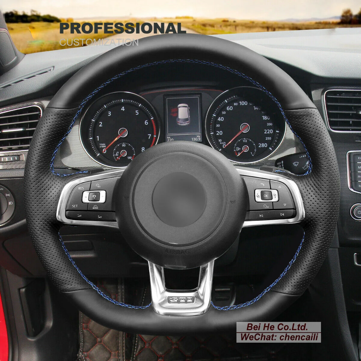 Customized Non-slip Black Leather Suede Car Steering Wheel Cover Wrap for Volkswagen Golf GTI Interior Golf R Jetta Accessories
Customized Non-slip Black Leather Suede Car Steering Wheel Cover Wrap for Volkswagen Golf GTI Interior Golf R Jetta Accessories