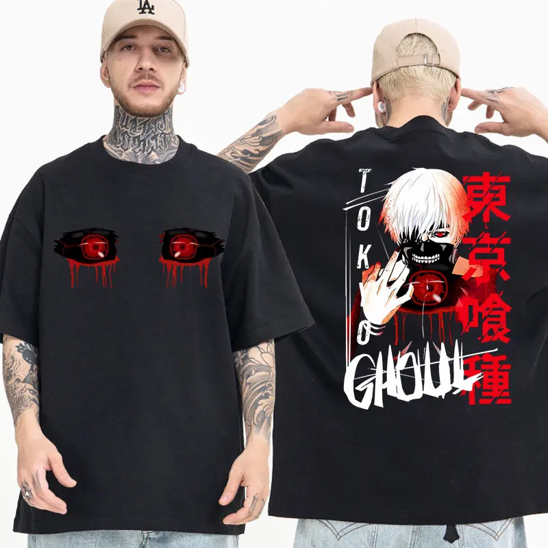 Japanese Anime Tokyo Ghoul T-shirt Men and Women Cool Kaneki Ken Eyes Print T-shirts Couples Casual Oversized T Shirt Streetwear
Japanese Anime Tokyo Ghoul T-shirt Men and Women Cool Kaneki Ken Eyes Print T-shirts Couples Casual Oversized T Shirt Streetwear