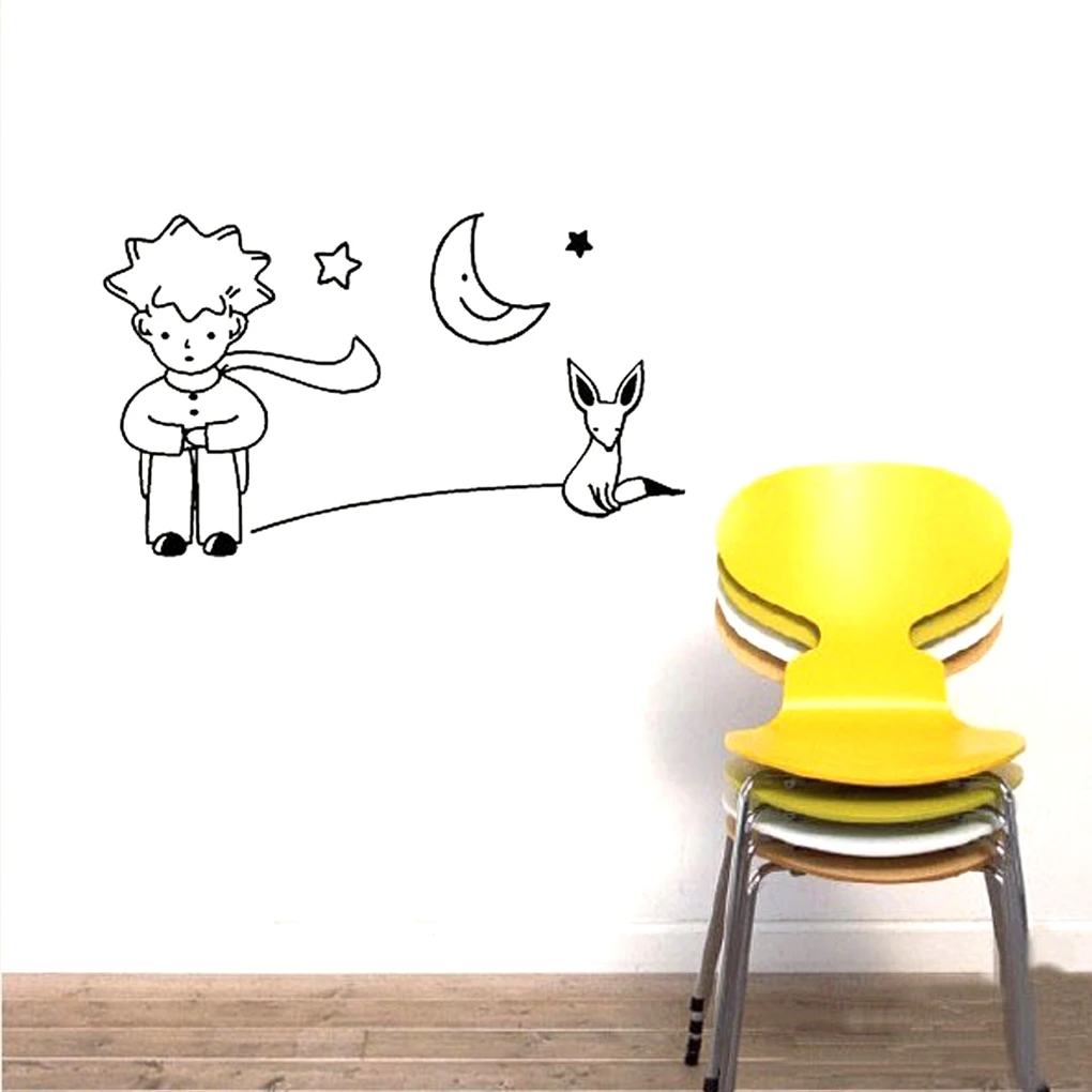 1pc Pvc Creative Wallpaper Little Prince Fox Moon Star Wall Sticker Art Vinyl Decal Bedroom Home Decor Background PVC Stickers
1pc Pvc Creative Wallpaper Little Prince Fox Moon Star Wall Sticker Art Vinyl Decal Bedroom Home Decor Background PVC Stickers