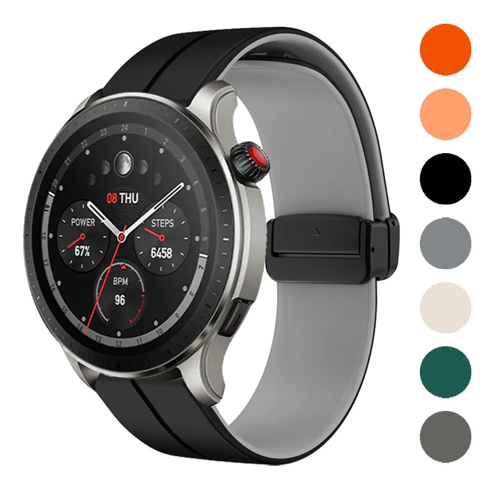 Ремешок для часов Amazfit GTR 4, силиконовый браслет с магнитной застежкой для Amazfit GTR 3 Pro 2 2e, 47 мм
Ремешок для часов Amazfit GTR 4, силиконовый браслет с магнитной застежкой для Amazfit GTR 3 Pro 2 2e, 47 мм
