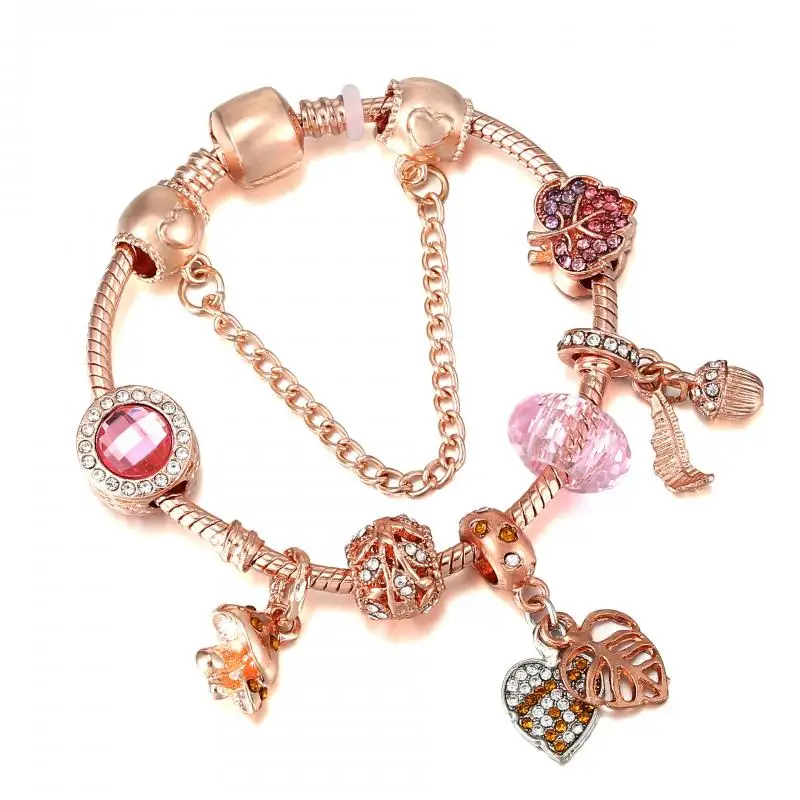 Rose Gold Series Bracelet Fit Pandora DIY S925 Silver Chain Beads Original Jewelry Handmade Accessories Wholesale
Rose Gold Series Bracelet Fit Pandora DIY S925 Silver Chain Beads Original Jewelry Handmade Accessories Wholesale