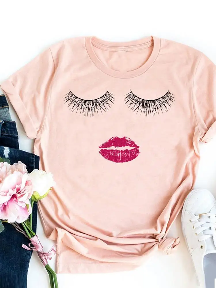 Women Fashion Make Up Lip Trend 90s Clothes Clothing Print T Shirt Short Sleeve Summer Top Basic Tee Graphic T-shirt
Women Fashion Make Up Lip Trend 90s Clothes Clothing Print T Shirt Short Sleeve Summer Top Basic Tee Graphic T-shirt
