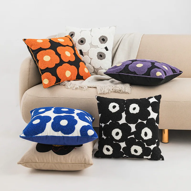 Floral Embroidery Cushion Cover Blue Orange Embroided Poppy Pillow Cover 45x45cm Home Decoration for Living Room Sofa Chair
Floral Embroidery Cushion Cover Blue Orange Embroided Poppy Pillow Cover 45x45cm Home Decoration for Living Room Sofa Chair