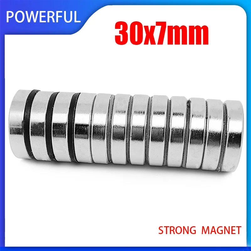 1/2/3/5/10PCS 30x7mm Round NdFeB Super Strong Neodymium Magnet 30mm x 7mm N35 Strong Permanent Magnetic Disc 
1/2/3/5/10PCS 30x7mm Round NdFeB Super Strong Neodymium Magnet 30mm x 7mm N35 Strong Permanent Magnetic Disc