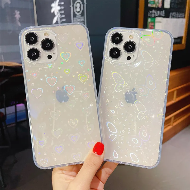 Laser Glitter Clear Phone Case For iphone 13 12 Mini 11 Pro XS Max XR X 7 8 Plus SE 2020 Silicone Soft Love Heart Back Cover
Laser Glitter Clear Phone Case For iphone 13 12 Mini 11 Pro XS Max XR X 7 8 Plus SE 2020 Silicone Soft Love Heart Back Cover