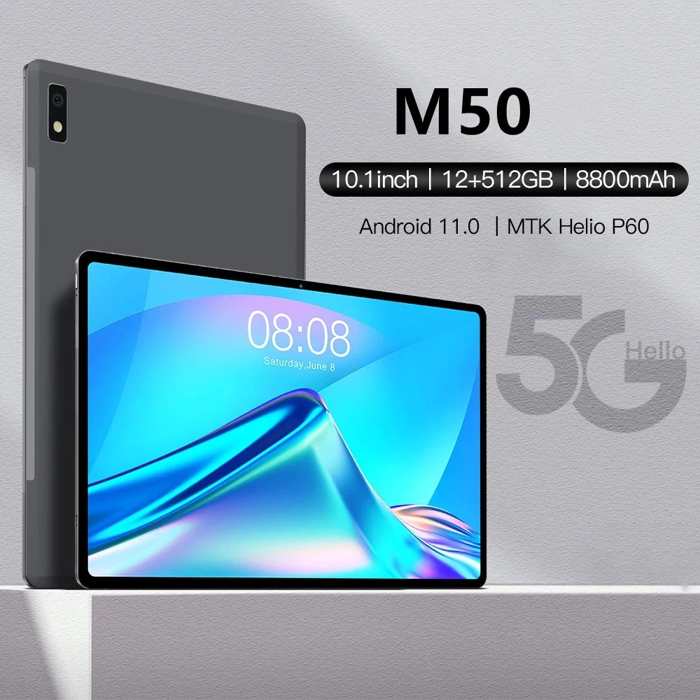 Графический планшет M50 10 дюймов, 12 Гб + 512 ГБ, android, 11,0, 2 sim-карты, 4G/5G, игровой, площадка 13 + 24 Мпикс
Графический планшет M50 10 дюймов, 12 Гб + 512 ГБ, android, 11,0, 2 sim-карты, 4G/5G, игровой, площадка 13 + 24 Мпикс