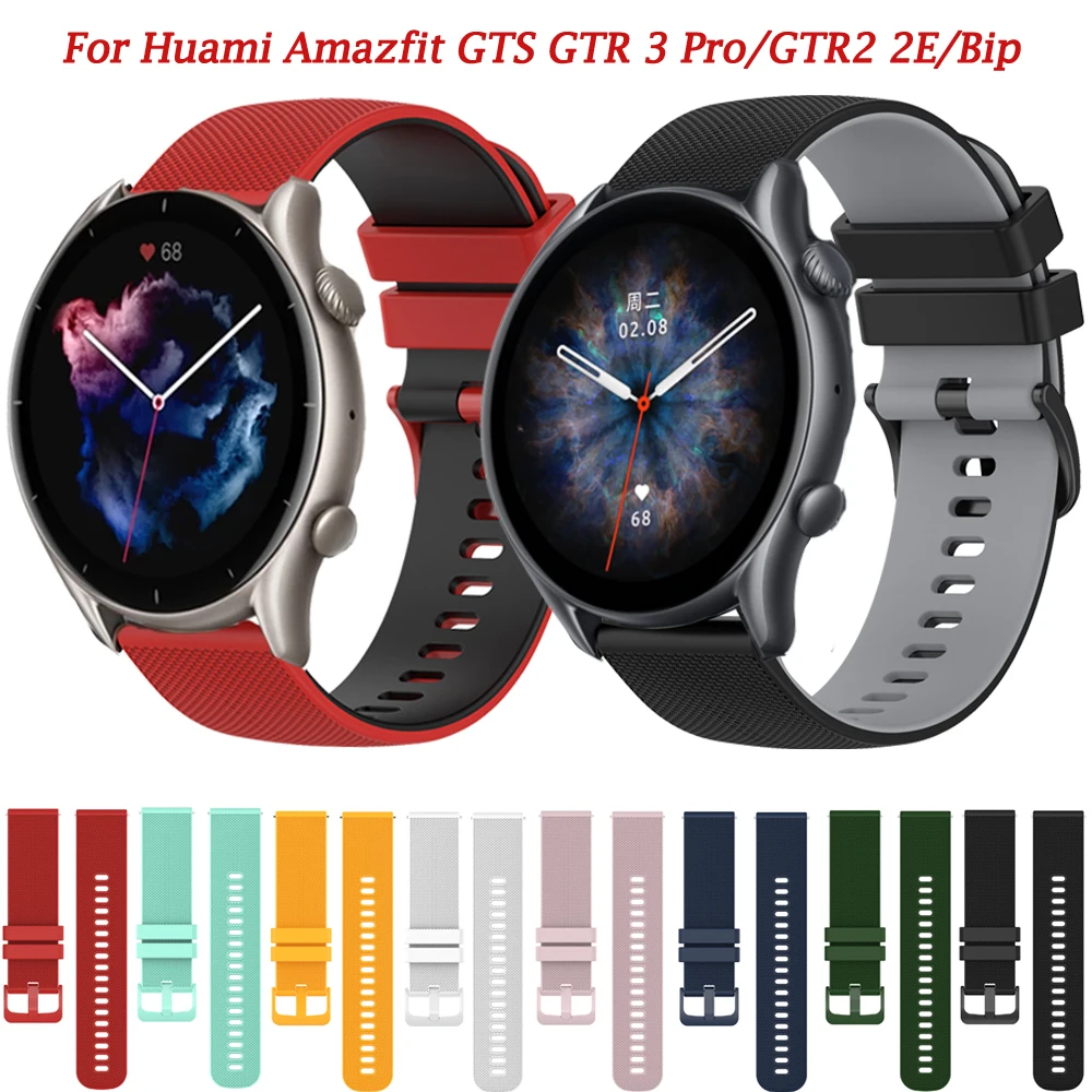Ремешок силиконовый для Xiaomi Amazfit GTR GTS 2/2e Mini/GTR 3 Pro 42/47 мм, спортивные Смарт-часы для Huawei, Samsung, браслет, 20 22 мм 
Ремешок силиконовый для Xiaomi Amazfit GTR GTS 2/2e Mini/GTR 3 Pro 42/47 мм, спортивные Смарт-часы для Huawei, Samsung, браслет, 20 22 мм