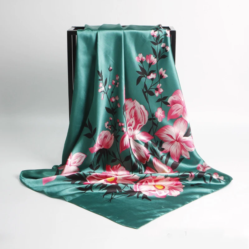 90*90cm Fashion Scarves Women Shawl Satin Hijab Female Bandana Square Ladies Foulard Wrap Pareo Headcloth Kerchief Muffler 2022
90*90cm Fashion Scarves Women Shawl Satin Hijab Female Bandana Square Ladies Foulard Wrap Pareo Headcloth Kerchief Muffler 2022