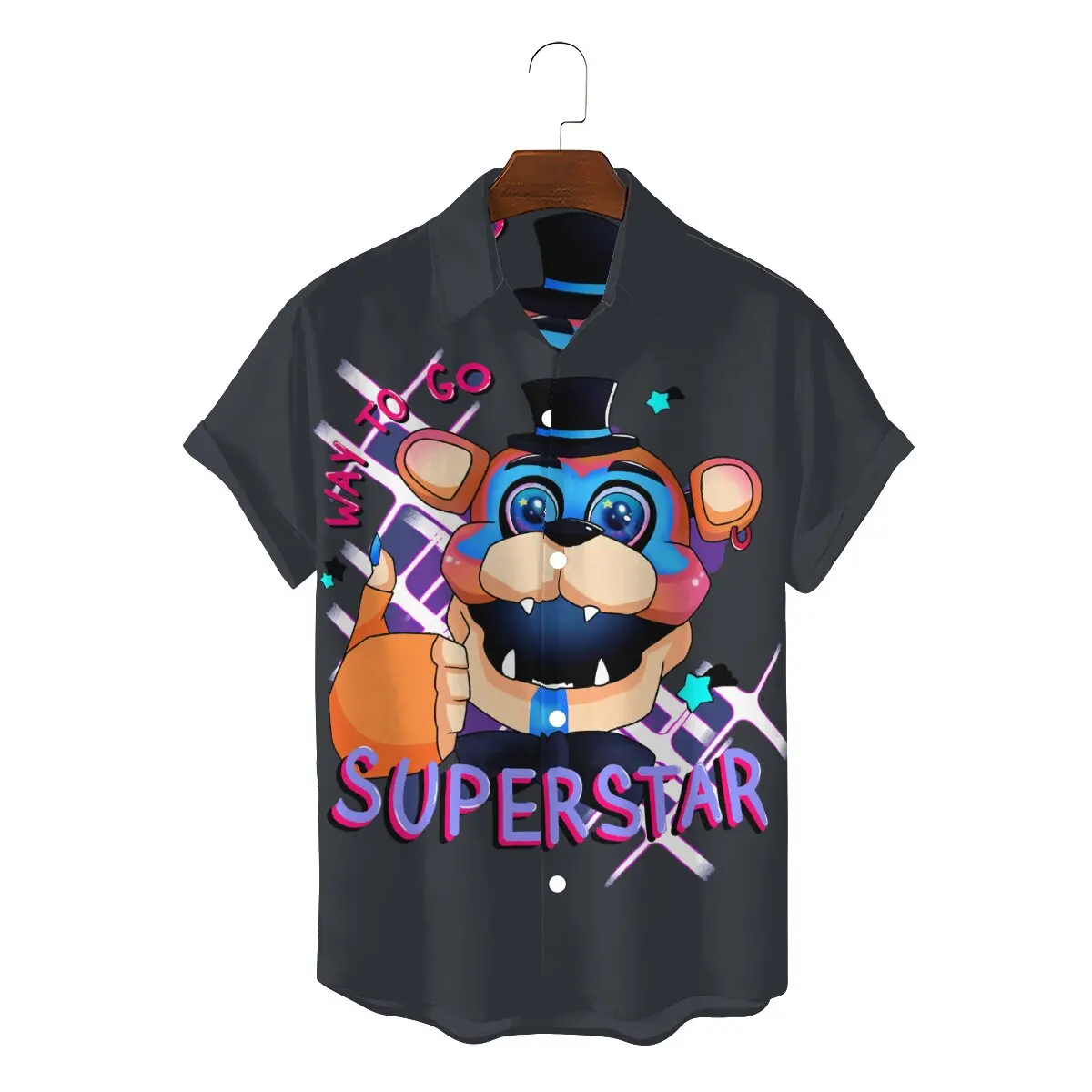 Glamrock Way to Go Superstar Classic 3D Shirt For Men FNAF Game Camisetas Fashion Shirts Comfortable Printed Fluffy
Glamrock Way to Go Superstar Classic 3D Shirt For Men FNAF Game Camisetas Fashion Shirts Comfortable Printed Fluffy
