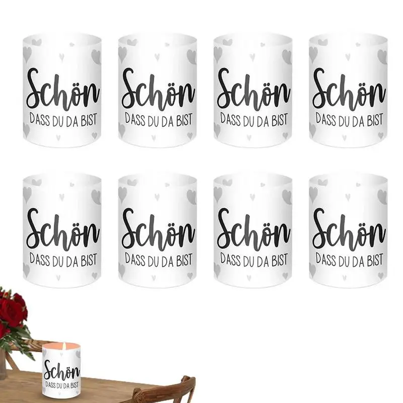 Candle Shade 8 Pcs Cylinder Candle Holder Candle Holder Fish Shape Schon Dass Du Da Bist Holy Communion Ornaments Home
Candle Shade 8 Pcs Cylinder Candle Holder Candle Holder Fish Shape Schon Dass Du Da Bist Holy Communion Ornaments Home