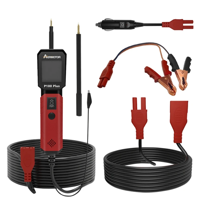 AERMOTOR P100 PLUS Electrical System Tester Car Circuit Tester Probe Electrical System Tester With 5 Different Tester Adapters
AERMOTOR P100 PLUS Electrical System Tester Car Circuit Tester Probe Electrical System Tester With 5 Different Tester Adapters