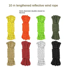 Go-again Outdoor canopy wind rope 10m main pole pulling rope 5mm reflective wind rope warning windproof rope tent rope