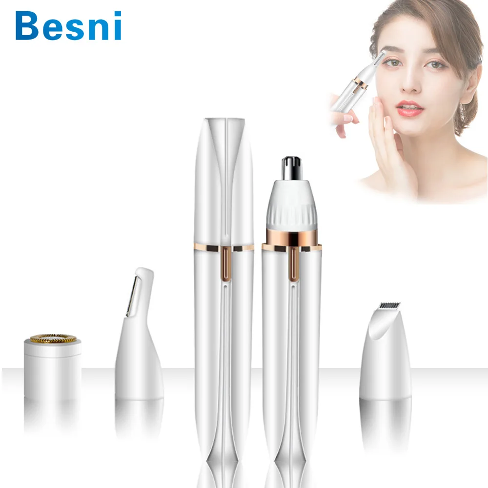 Portable 4 in 1 Electric Epilator Women Eyebrow Nose Lady Trimmer Facial Hair Removal Face Body Painless Female Shaver Depilator
Portable 4 in 1 Electric Epilator Women Eyebrow Nose Lady Trimmer Facial Hair Removal Face Body Painless Female Shaver Depilator