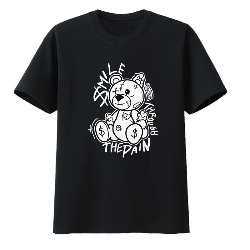 Smile Through The Pain Bear Cotton T-shirts Luxury Same Style Printed T-shirt Top Pattern Mens Clothes O-neck Y2k Tops Novelty
Smile Through The Pain Bear Cotton T-shirts Luxury Same Style Printed T-shirt Top Pattern Mens Clothes O-neck Y2k Tops Novelty