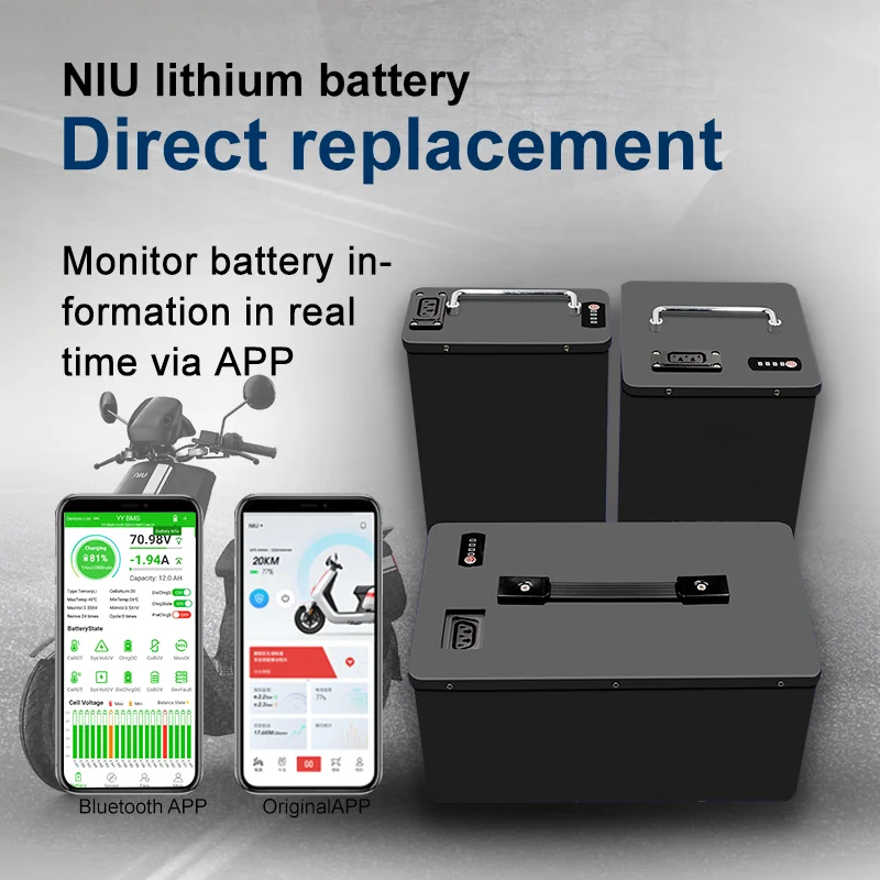 NIU N NQi GT Lithium Battery Original Replacement Bluetooth APP 21700 18650 Rechargeable Batterries Large Capacity Fast Charging
NIU N NQi GT Lithium Battery Original Replacement Bluetooth APP 21700 18650 Rechargeable Batterries Large Capacity Fast Charging