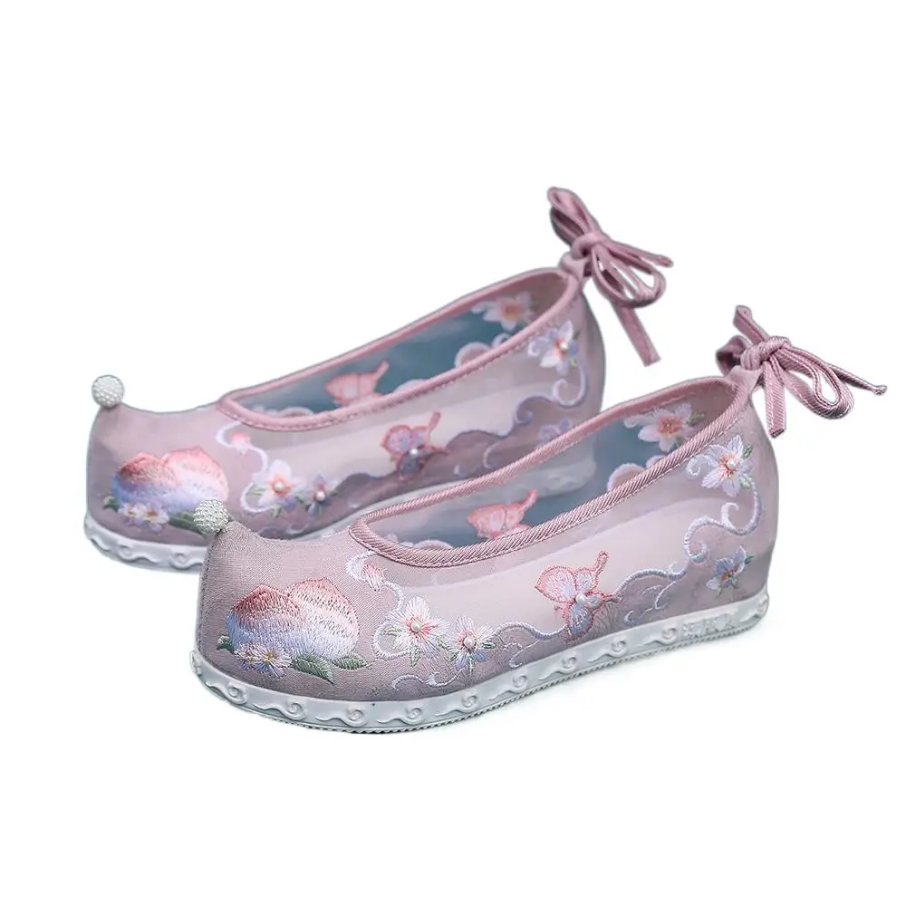 Summer Ladies Ankle Strap Chinese Style Embroidered Gauze Mesh Platform Shoes Women Comfortable Hanfu Flats White Pink
Summer Ladies Ankle Strap Chinese Style Embroidered Gauze Mesh Platform Shoes Women Comfortable Hanfu Flats White Pink