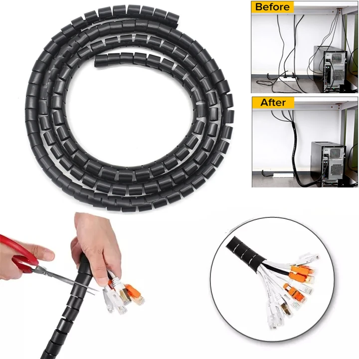 Flexible Cover Storage Management Wrap Pipe Desk Winder Cord Spiral Protector Cable Cable Organizer Cable Tidy Accessories
Flexible Cover Storage Management Wrap Pipe Desk Winder Cord Spiral Protector Cable Cable Organizer Cable Tidy Accessories