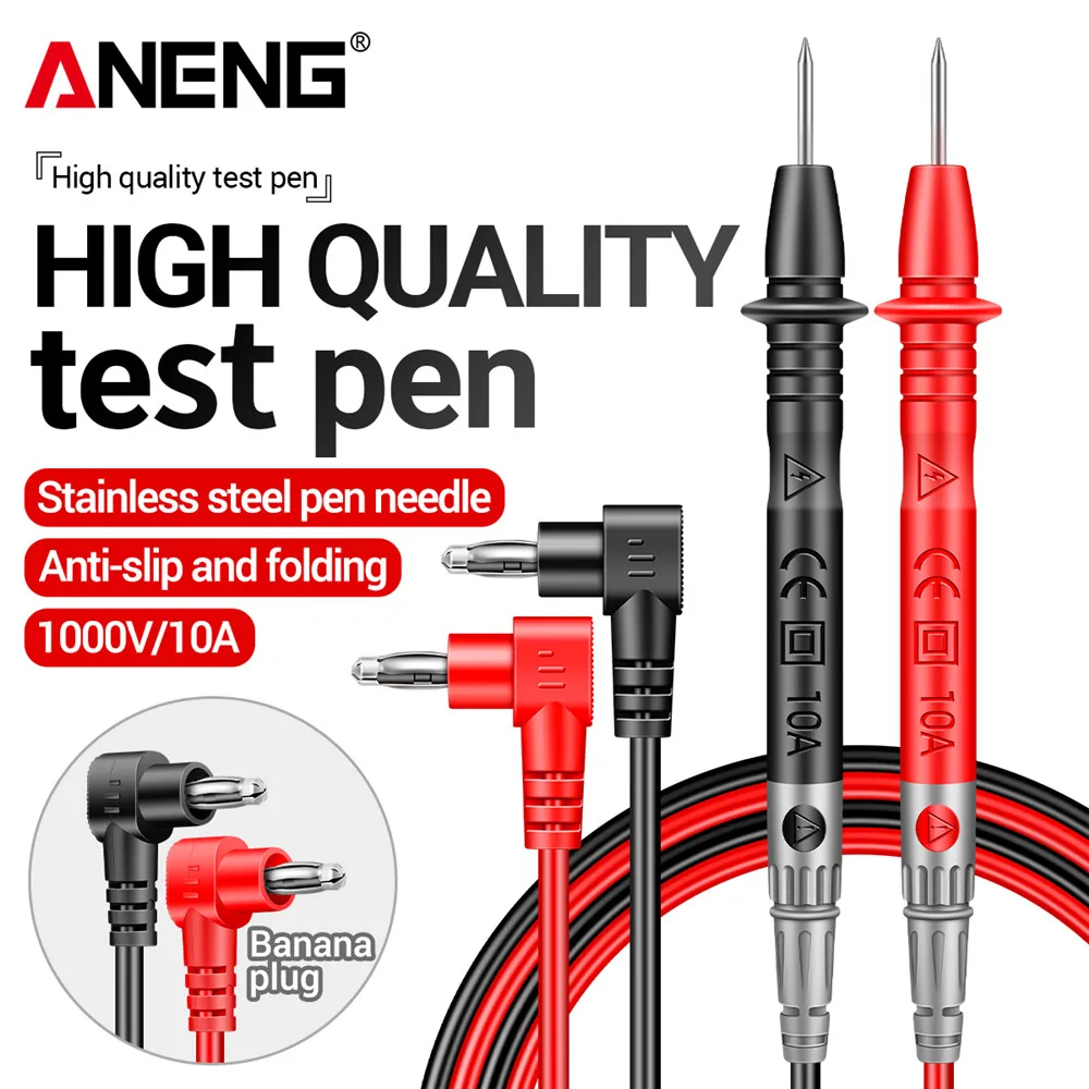 ANENG PT840 1000V 10A Digital Multimeter Probe Universal Test Lead Needle Pin Wire Pen Cable Kit Current Voltmeter Tester Wire
ANENG PT840 1000V 10A Digital Multimeter Probe Universal Test Lead Needle Pin Wire Pen Cable Kit Current Voltmeter Tester Wire