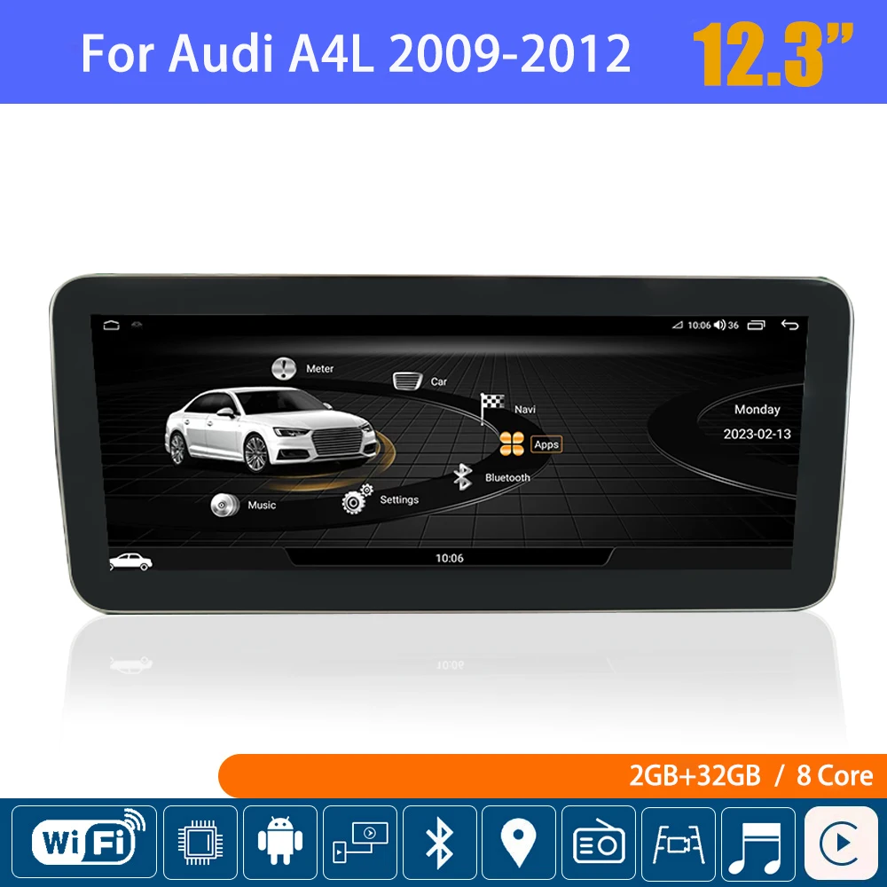 12.3" For Audi A4L Car Video Player Android Touch Screen Car Carplay Monitor Multimdia Player Speacker Radio Navi Stereo
12.3" For Audi A4L Car Video Player Android Touch Screen Car Carplay Monitor Multimdia Player Speacker Radio Navi Stereo