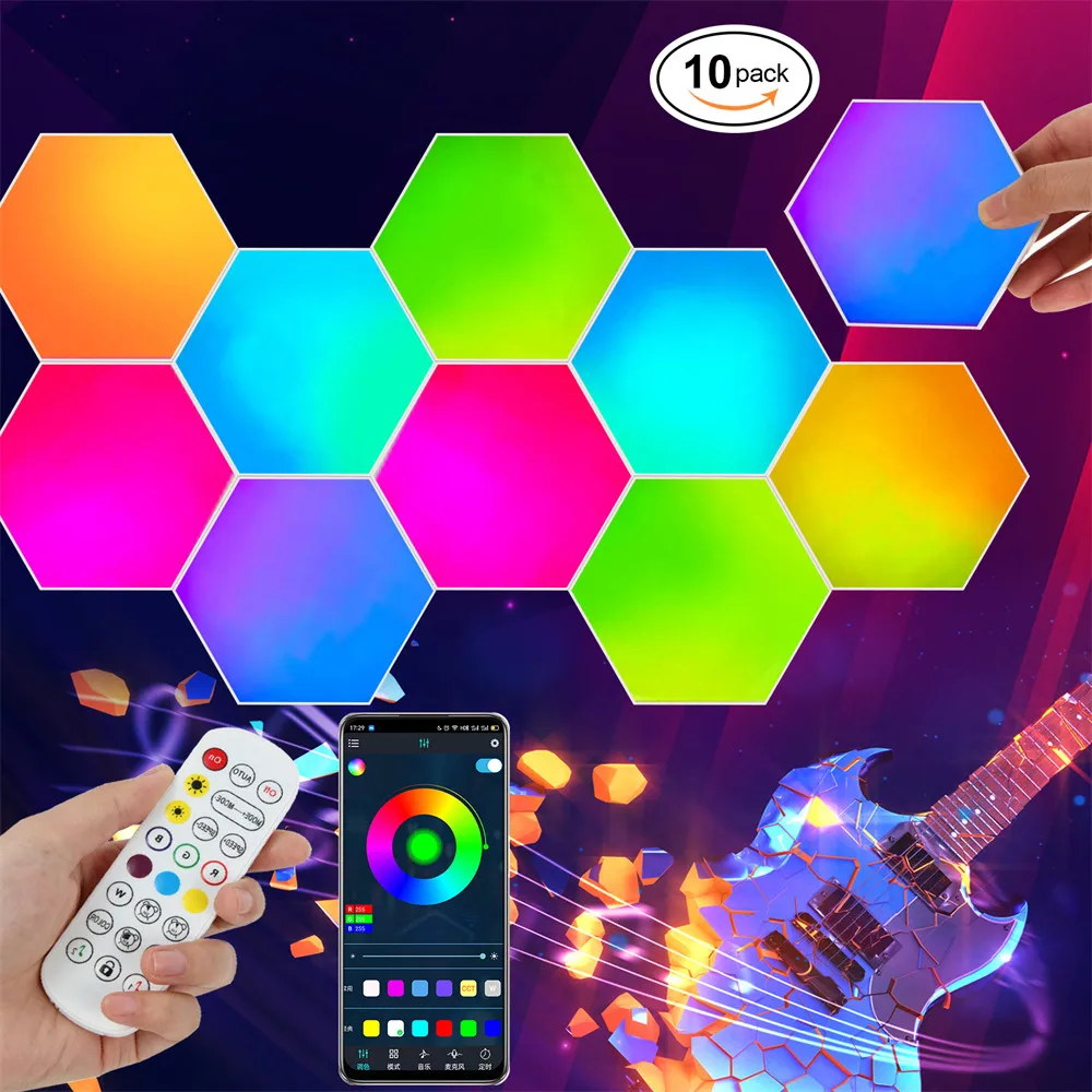 1-10 PCS Acrylic Touch Sensor RGB LED Night Light Sensitive Hexagonal Quantum Lamp WIFI Bluetooth Creative Decoration Wall Lamps
1-10 PCS Acrylic Touch Sensor RGB LED Night Light Sensitive Hexagonal Quantum Lamp WIFI Bluetooth Creative Decoration Wall Lamps