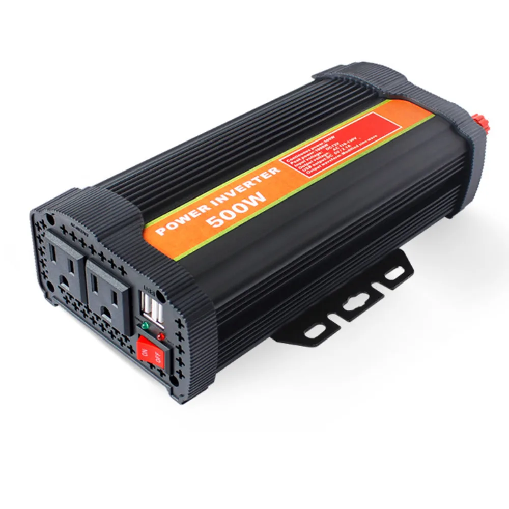 DHL 5Pcs 500W DC 12V to AC 110V Car Power Inverter 1000W Peak Dual Outlets Socket USB Ports Charger Auto Power Converter Adapter
DHL 5Pcs 500W DC 12V to AC 110V Car Power Inverter 1000W Peak Dual Outlets Socket USB Ports Charger Auto Power Converter Adapter