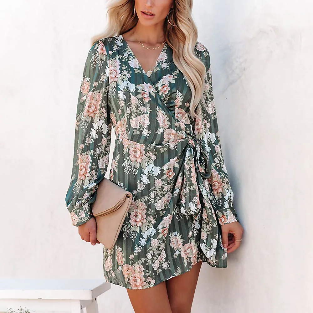 Summer New European and American Fashion Print Long Sleeve V-neck Holiday Casual Dress Women M9965 Dress Women
Summer New European and American Fashion Print Long Sleeve V-neck Holiday Casual Dress Women M9965 Dress Women