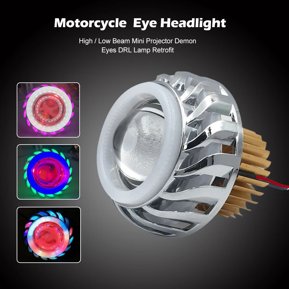 Car Motorcycle 1200LM Headlight LED Angel Devil Eyes Headlight Projector Lens High/Low Beam Strobe Spotlight DRL Dual Halo Lamp
Car Motorcycle 1200LM Headlight LED Angel Devil Eyes Headlight Projector Lens High/Low Beam Strobe Spotlight DRL Dual Halo Lamp