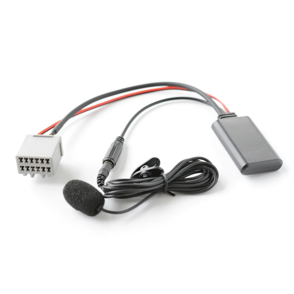 

Bluetooth-адаптер, 5-12 В, Aux, Черный ABS-кабель с микрофоном, Автомобильный Bluetooth 5,0 для Ford Fiesta 2008-2010