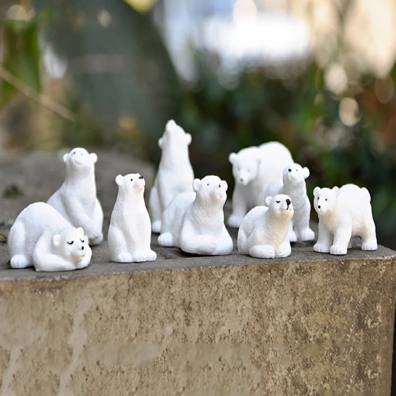 9PCS Cute Resin Polar Bear Miniature Ornaments Landscape Decoration DIY Dollhouse Garden Accessories
9PCS Cute Resin Polar Bear Miniature Ornaments Landscape Decoration DIY Dollhouse Garden Accessories