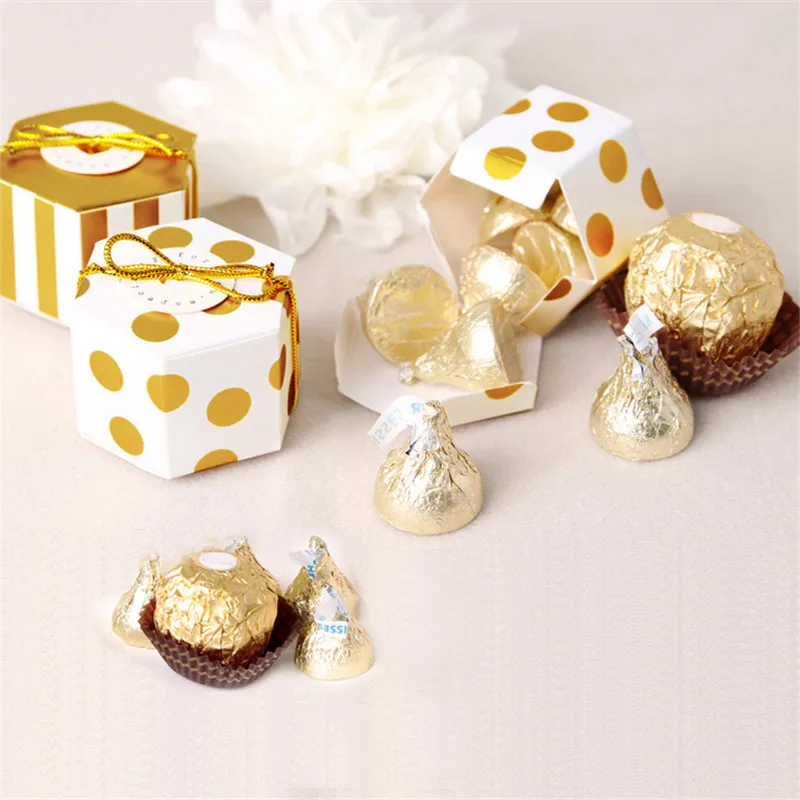 10pcs Baby Shower Mini Gold Black Color Hexagon Chocolate Dragee Wrapping Paper Candy Gift Box Wedding Birthday Cookie Packaging
10pcs Baby Shower Mini Gold Black Color Hexagon Chocolate Dragee Wrapping Paper Candy Gift Box Wedding Birthday Cookie Packaging