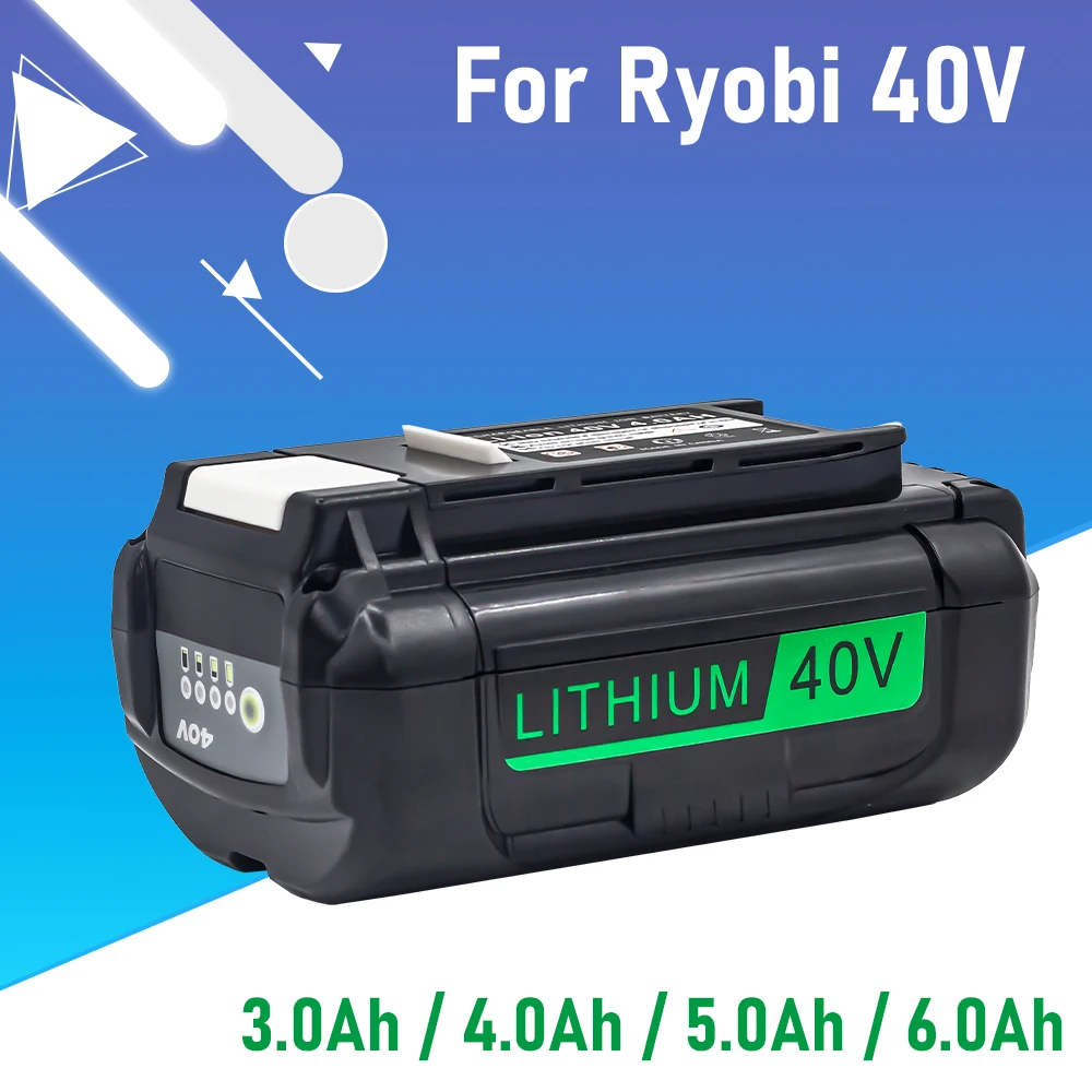 Литий-ионный аккумулятор для 40 в Ryobi 40 В, 3 Ач-6 Ач, op4050 OP40401 OP4050A RY40502 RY40200 RY40400, Сменный аккумулятор для электроинструментов
Литий-ионный аккумулятор для 40 в Ryobi 40 В, 3 Ач-6 Ач, op4050 OP40401 OP4050A RY40502 RY40200 RY40400, Сменный аккумулятор для электроинструментов