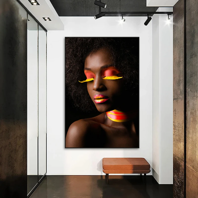 Makeup Black Women Canvas Painting African Woman Posters and Prints Modern Wall Art Pictures For Living Room Decoration Cuadros
Makeup Black Women Canvas Painting African Woman Posters and Prints Modern Wall Art Pictures For Living Room Decoration Cuadros