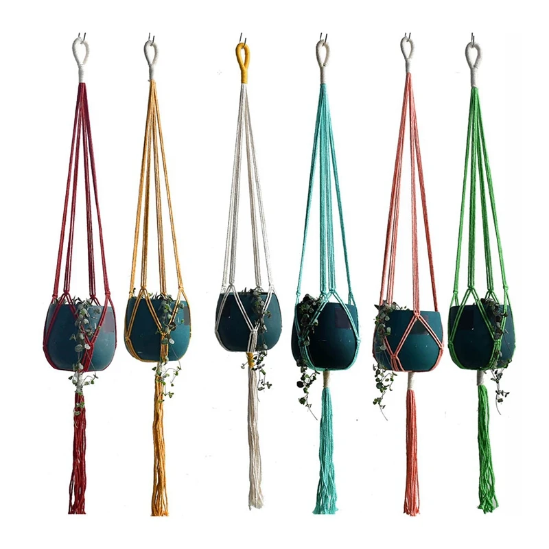 Hanging Planter Baskets In Assorted Colors 7 Pack Cotton Rope Lace Plant Woven Hanging Baskets 90-100Cm
Hanging Planter Baskets In Assorted Colors 7 Pack Cotton Rope Lace Plant Woven Hanging Baskets 90-100Cm