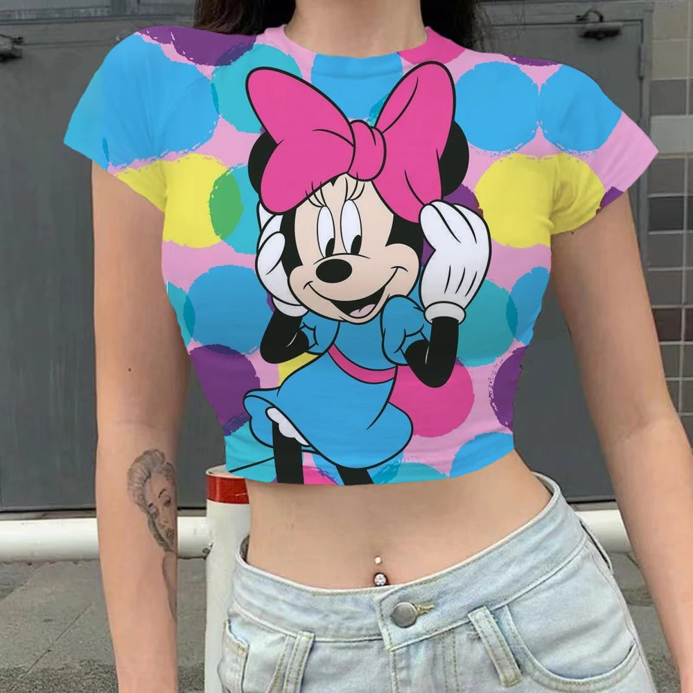 Disney Mickey Mouse Donald Duck Summer Women T-Shirt Y2K Clothes Fashion Cartoon Top Party Print High Quality Slim Crop Top Tees
Disney Mickey Mouse Donald Duck Summer Women T-Shirt Y2K Clothes Fashion Cartoon Top Party Print High Quality Slim Crop Top Tees