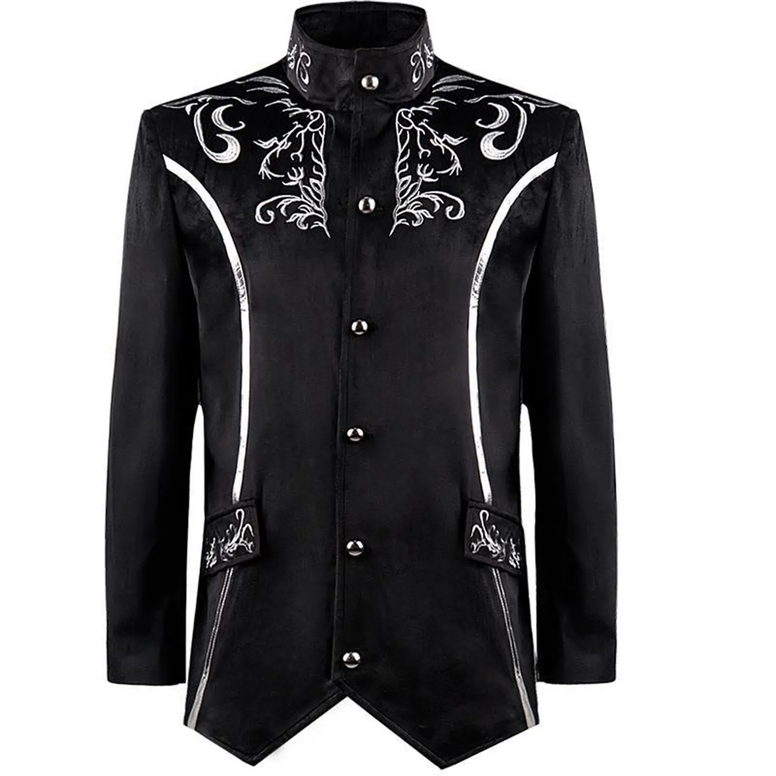 Men'S Vintage Tailcoat Jacket Gothic Frock Coat Halloween Costume Court Prince Stylish Uniform Slim Chaquetas Hombre Jacket
Men'S Vintage Tailcoat Jacket Gothic Frock Coat Halloween Costume Court Prince Stylish Uniform Slim Chaquetas Hombre Jacket